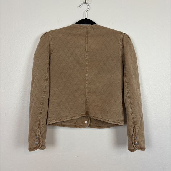 Veronica Beard Camilla Quilted Snap Button Puff Sleeve Jacket Small - Picture 3 of 7